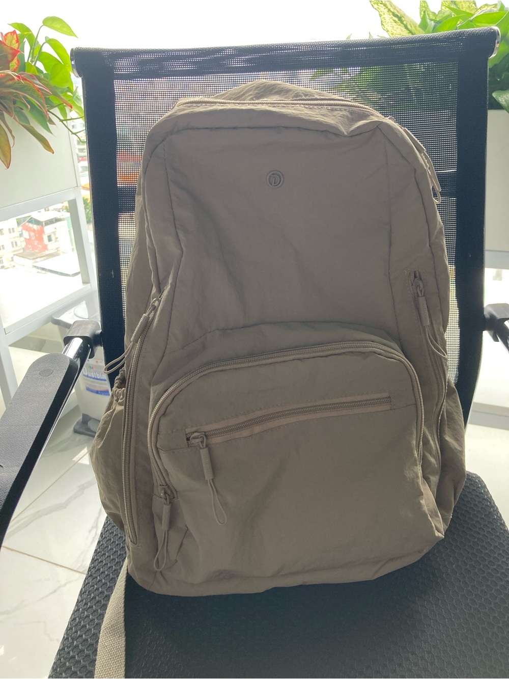 Women's Casual Backpack in Khaki - Unbranded